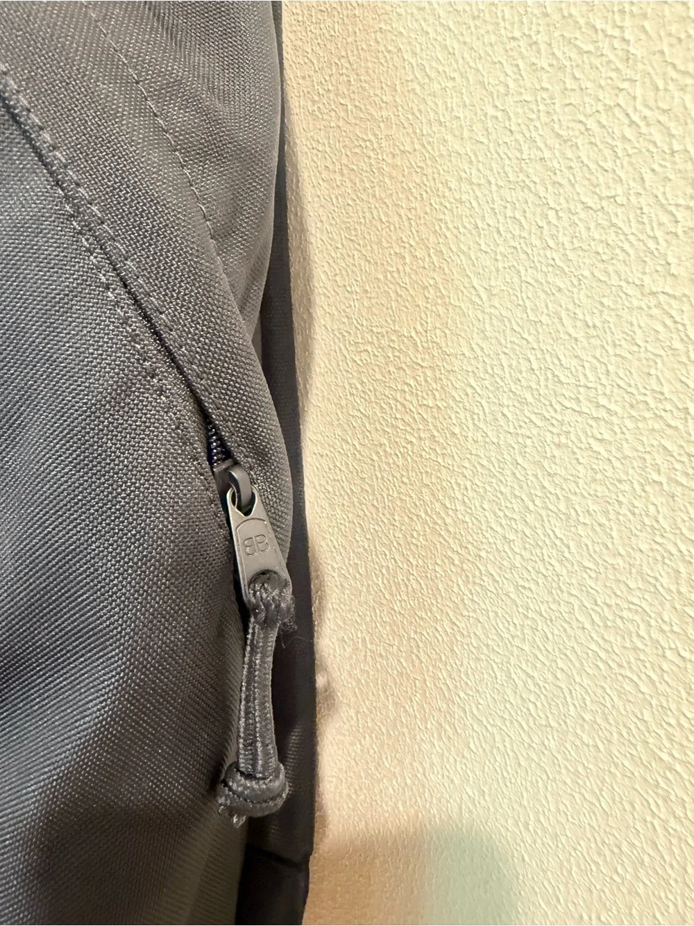 Balenciaga Black Backpack with Front Pocket